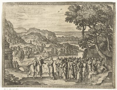 Kristus odpovídá Janovým učedníkům Obrázky a scény z Bible (název série) od Pieter van der Borcht (I)
