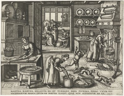 Kristus v domě Marty a Marie od Pieter van der Borcht (I)