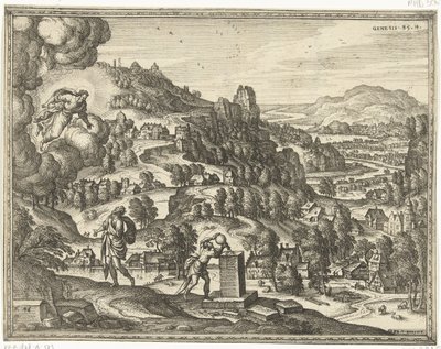 Bůh Jákobovi žehná a nazývá ho Izraelem Obrázky a scény z Bible (název série) od Pieter van der Borcht (I)