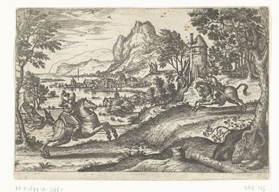 Krajina se dvěma jezdci. od Pieter van der Borcht (I)