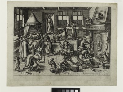 The Nursery, c.1585 (lept) od Pieter van der Borcht