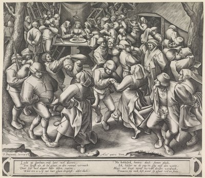 Tanec na farmářské svatbě od Pieter van der Heyden