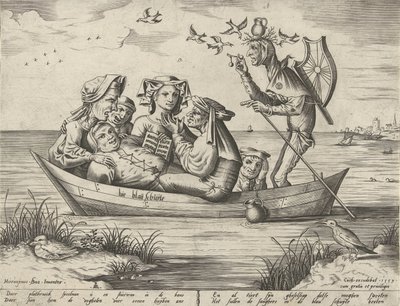 Modrá loď Bie blau schuijte (název na předmětu) od Pieter van der Heyden