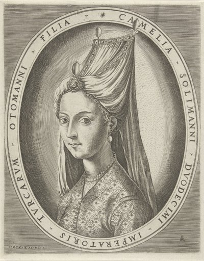 Portrét Amálie, dcery Suleymana I. Velikého Portréty panovníků (název série) od Pieter van der Heyden