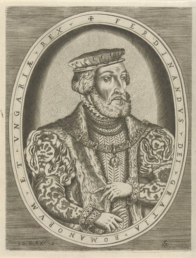 Portrét Ferdinanda I. Habsburského, německého císaře Portréty panovníků (název série) od Pieter van der Heyden