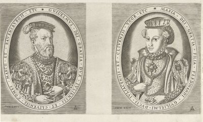 Portréty Viléma II., vévody z Gelre, a Marie Rakouské, vévodkyně z Gelre Portréty panovníků (název série) od Pieter van der Heyden