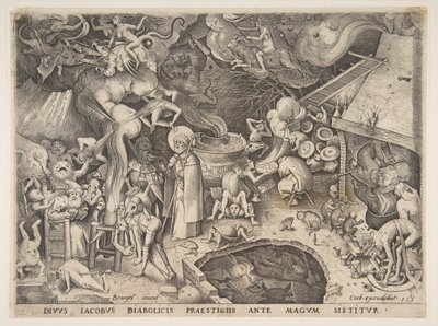 Svatý Jakub a kouzelník Hermogenes z Příběhu kouzelníka Hermogena, 1565. od Pieter van der Heyden