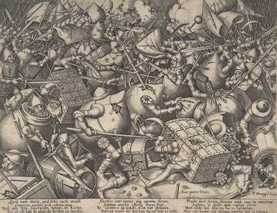 Bitva o peníze po roce 1570. od Pieter van der Heyden