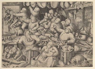 Tučná kuchyně, 1563. od Pieter van der Heyden