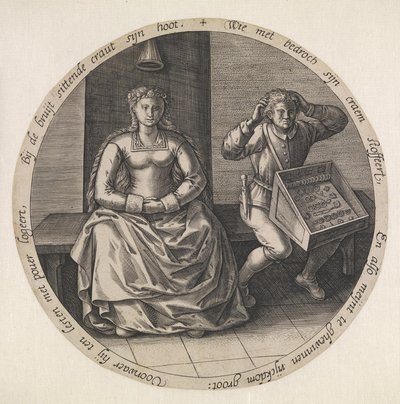 Bezstarostný kramář od Pieter van der Heyden
