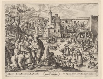 Zima Hyems (název na objektu) The Four Seasons (název série) od Pieter van der Heyden