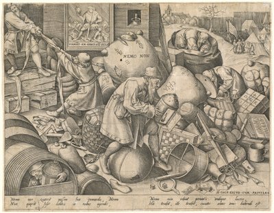 Každý muž od Pieter van der Heyden after Pieter Bruegel the Elder