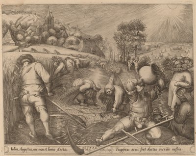 Léto od Pieter van der Heyden after Pieter Bruegel the Elder