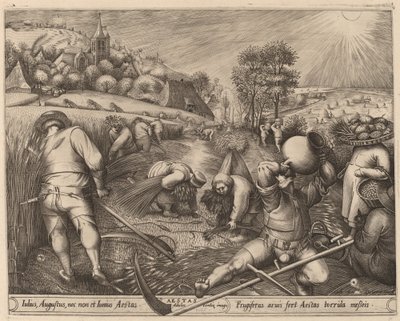 Léto od Pieter van der Heyden after Pieter Bruegel the Elder