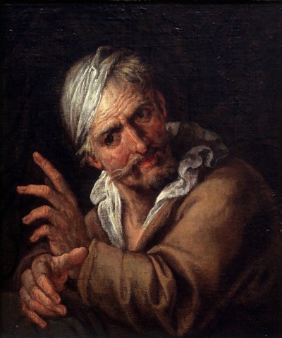 Gesicht eines alten Mannes von Pietro  Della Vecchia