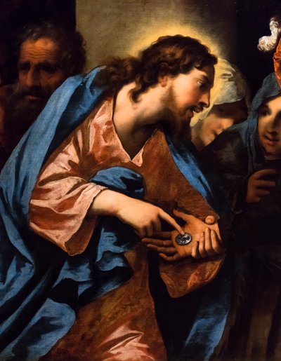 Placení tributu, asi 1650/60 (olej na plátně) od Pietro (1605-78) Della Vecchia