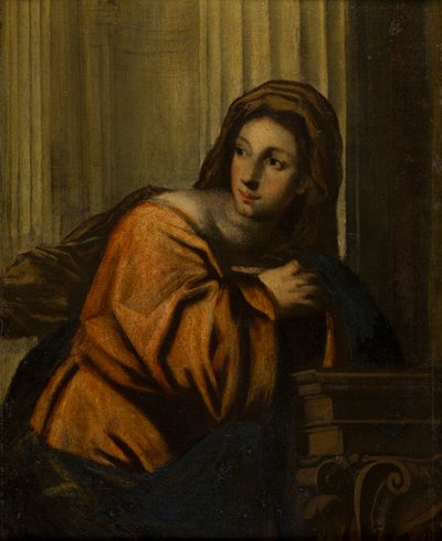 Dáma identifikovaná jako Magdalena, kolem 1623-78 (olej na plátně nalepeném na dřevěné desce) od follower of Pietro Della Vecchia