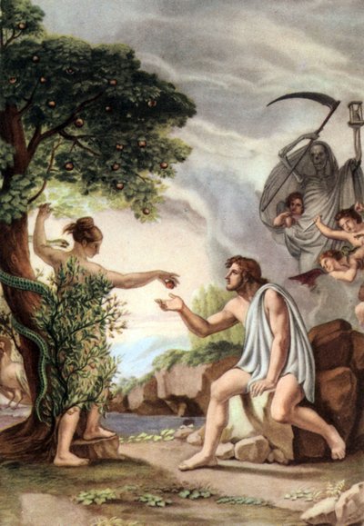 Prvotní hřích, cca 50. léta (pohlednice) od Pietro (after) Benvenuti