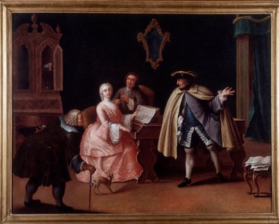 Hudební lekce (malování od Pietro (after) Longhi