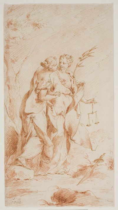Mír a spravedlnost v objetí od Pietro Antonio Novelli