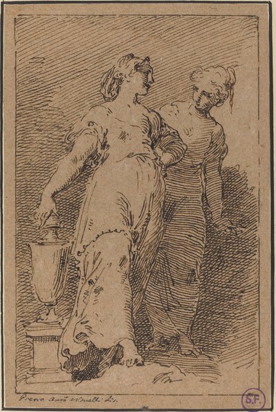 Dvě mladé ženy od Pietro Antonio Novelli