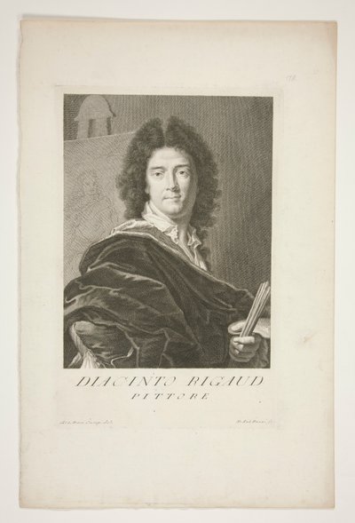 Portrét Hyacinthe Rigaud od Pietro Antonio Pazzi