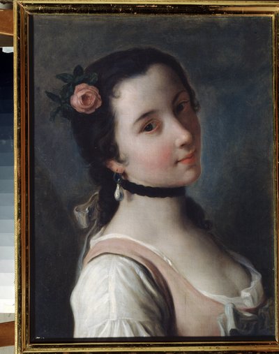Dívka s růží od Pietro Antonio Rotari