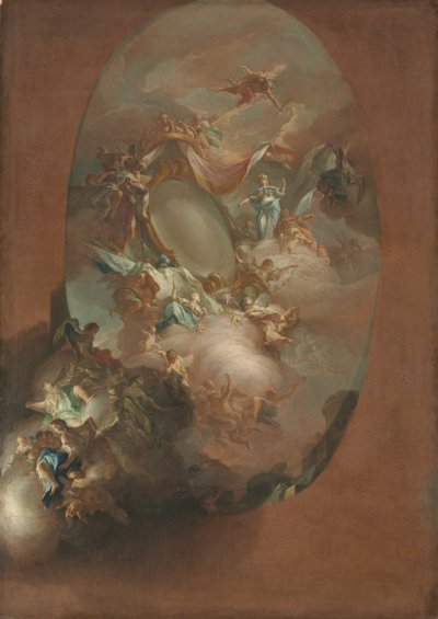 Studie k apoteóze Ferdinanda IV. a Marie Karolíny, krále a královny Neapole, c. 1781. od Pietro Bardellino