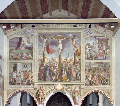 Scény z umučení a ukřižování (freska) od Pietro Baschenis