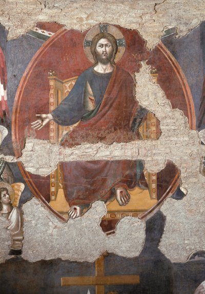 Poslední soud: Kristus trumfuje. Detail. (Freska od Pietro Cavallini