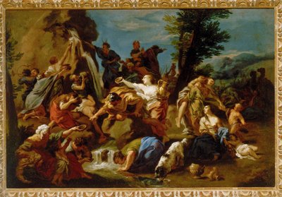 Mojžíš udeřil do skály na poušti,
druhá polovina 17. století (olej na plátně) od Pietro Dandini