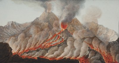 Deska X z Campi Phlegraei: Pozorování sopek na obou Sicíliích od Williama Hamiltona, 1776 (čb na papíře) od Pietro Fabris