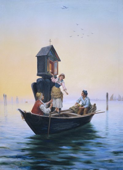 Návštěva benátské svatyně, od Pietro Gabrini