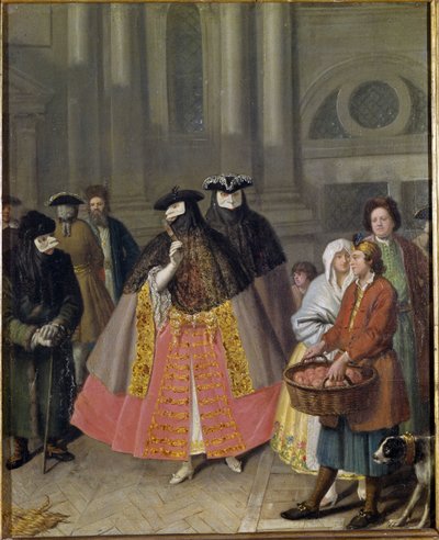 Rozhovor s maskami nebo Prodejcem jablek od Pietro Longhi