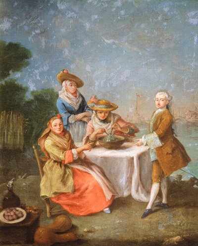 V zahradách ústí řeky od Pietro Longhi