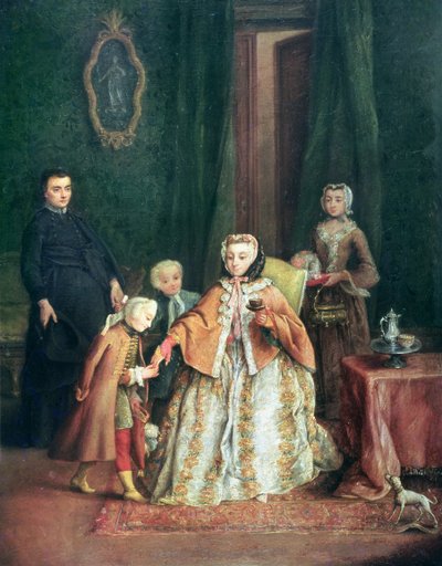 Líbání ruky od Pietro Longhi