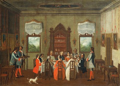Oběd ve vile ze školy Pietra Longhiho od Pietro Longhi