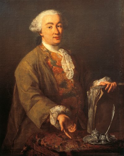 Portrét Carla Goldoniho, autor Pietro Longhi (1701-1785). od Pietro Longhi