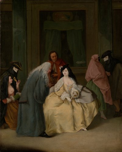 Setkání, kolem roku 1746 (olej na plátně) od Pietro Longhi