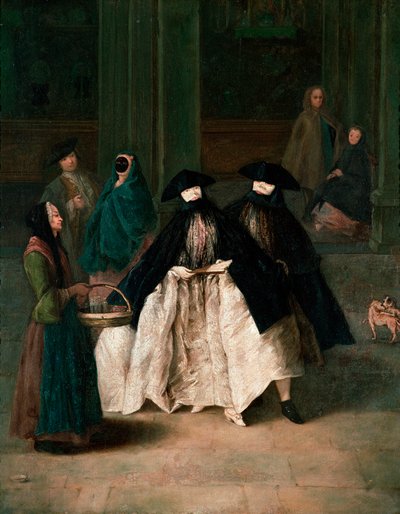 The Perfume Vendor, c.1756 (olej na plátně) od Pietro Longhi