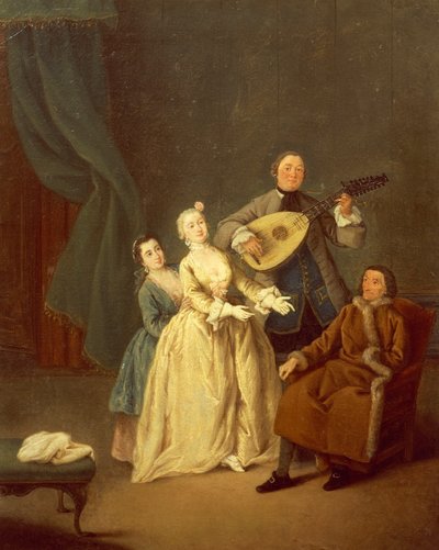 Koncert nebo rodina na koncertě od Pietro Longhi