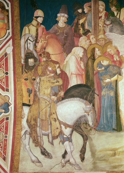 Detail Kalvárie (freska) (detail 208458) od Pietro Lorenzetti