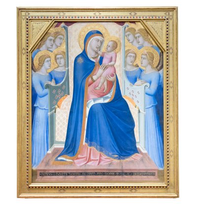 Madona s dítětem na trůnu s osmi anděly od Pietro Lorenzetti