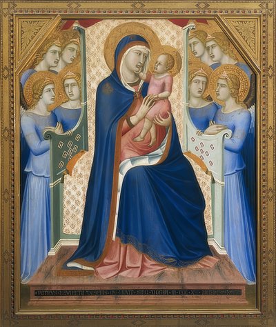 Madona obklopená anděly. Kolem roku 1340 od Pietro Lorenzetti