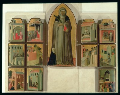 Scény ze života požehnané pokory, cca 1341 (tempera na panelu) (podrobnosti viz 85685) od Pietro Lorenzetti