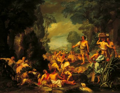 Frugoni v Arkádii, cca 1760, Pietro Melchiorre Ferrari (1735-1787) od Pietro Melchiorre Ferrari