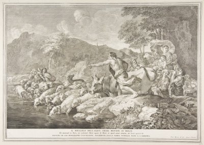 Zázrak hořké vody udělal sladký Il Miracolo delle Acque Bare Mutate v Dol ..., 1743-63. od Pietro Monaco