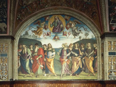 Svatý otec s proroky a sibylami od Pietro Perugino