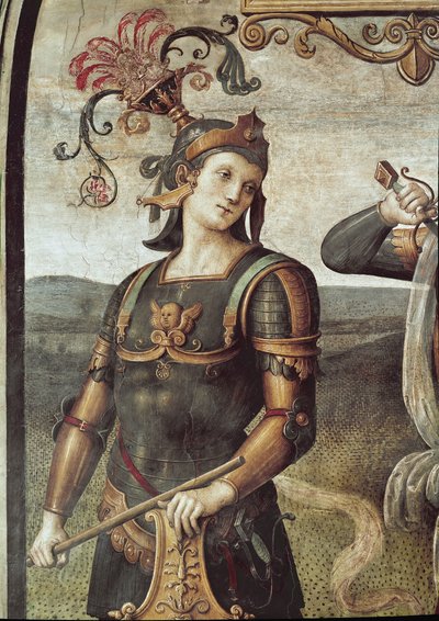 Lucius Quinctius, detail Síly a střídmosti (Fresco od Pietro Perugino
