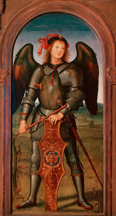 Polyptik Chartreuse z Pavie: „“Archanděl Michael““ Malba Pietra Vannucciho dit il Perugino (Perugin od Pietro Perugino